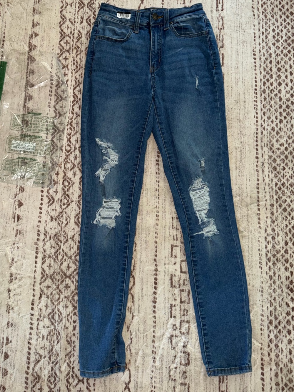 SO super high rise ultimate jeggings medium wash stretch size 1 new store disp